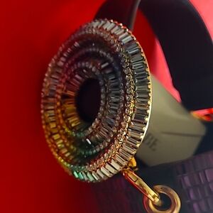 Gedebe leather and rhinestone Bucket Small bag